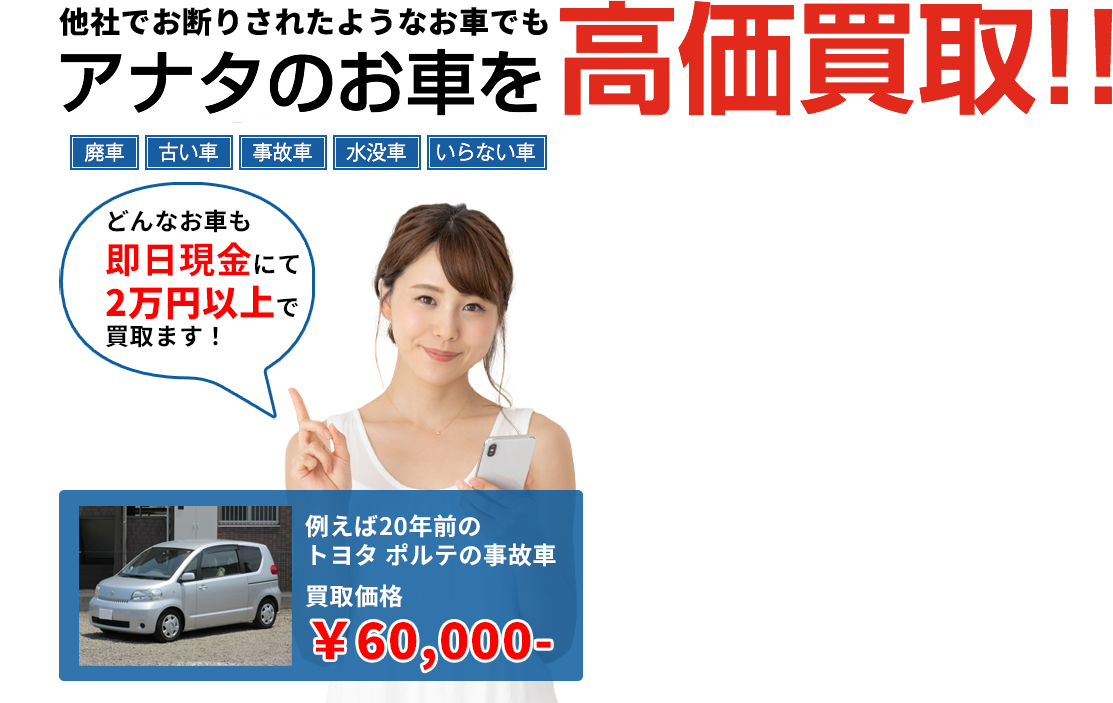 アナタのお車を高価買取!!